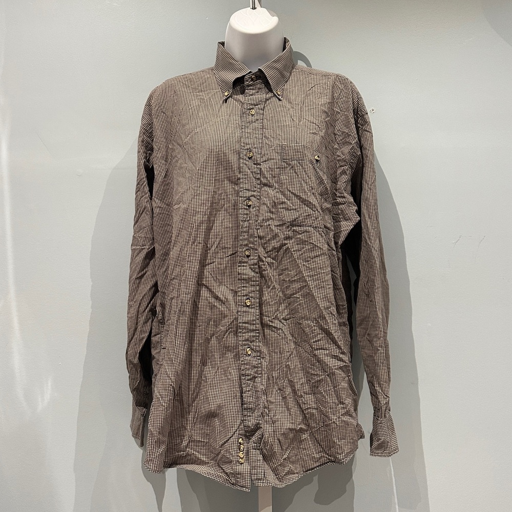 Preswick & Moore Casual Checkered Shirt Brown